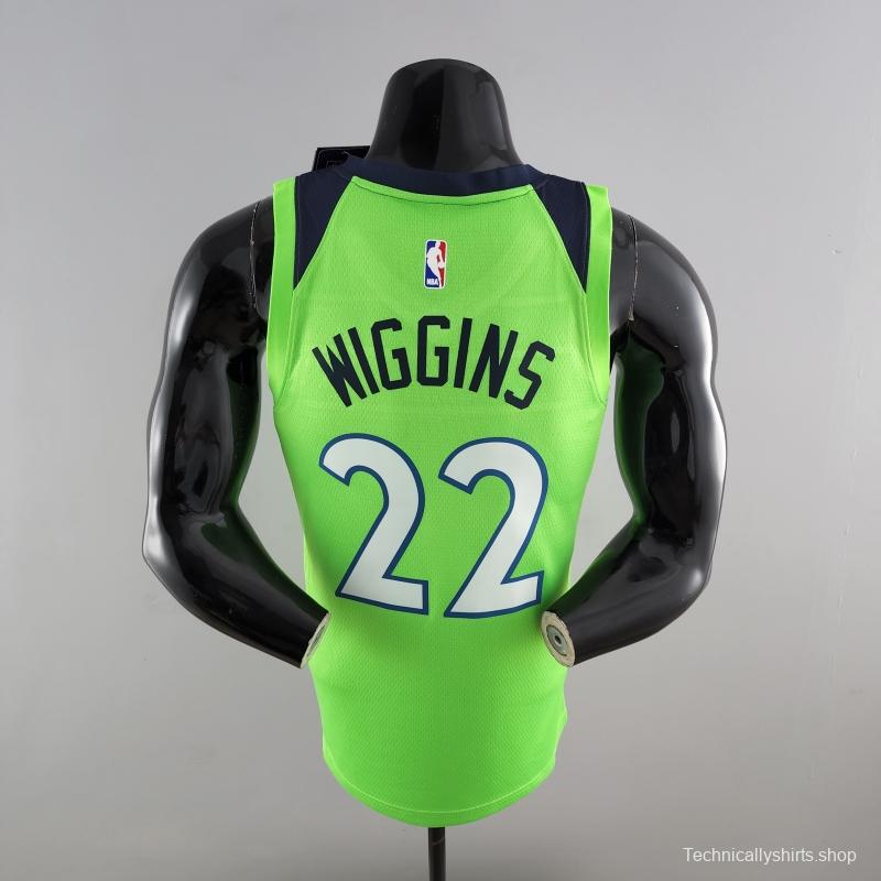 Minnesota Timberwolves Wiggins#22 Air Jordan NBA Jersey Blue