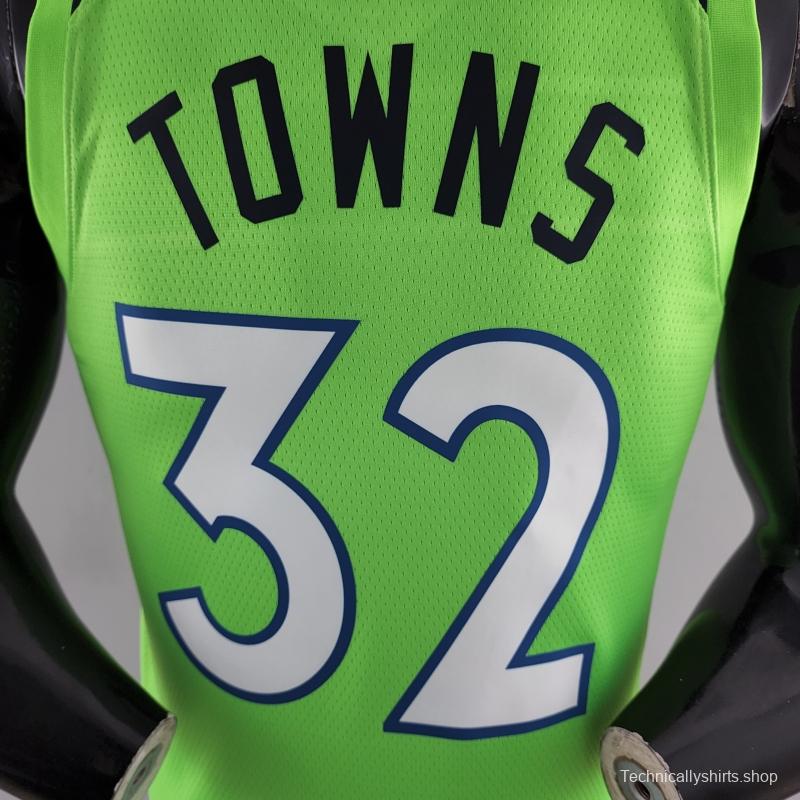 Minnesota Timberwolves TOWNS#32 Air Jordan NBA Jersey Blue