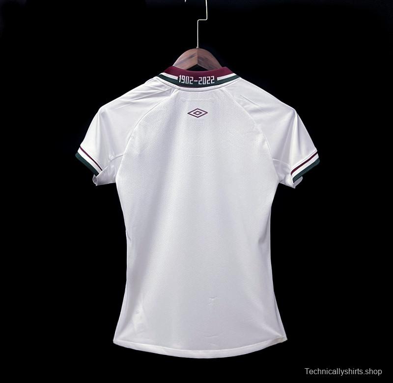 22/23 Woman Fluminense Away Soccer Jersey