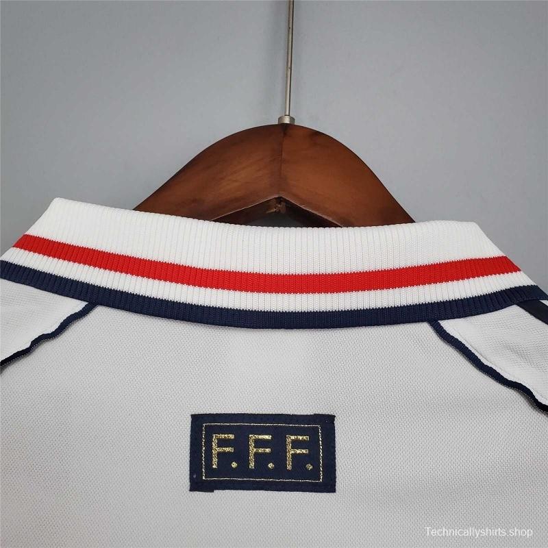 Retro 1998 France Away White Soccer Jersey