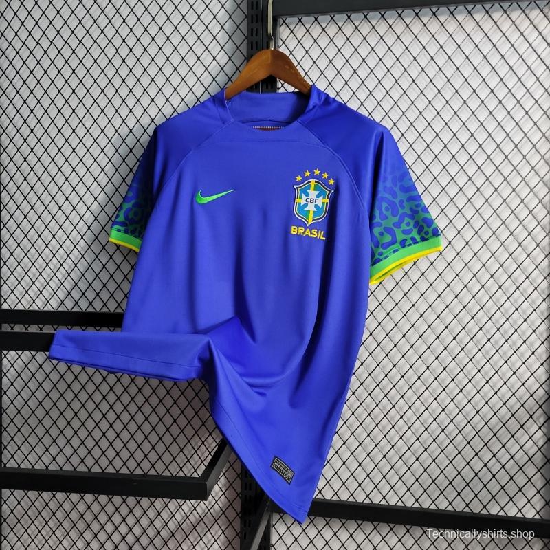 2022 Brazil Away National Team World Cup Soccer Jersey With Special Dragon Namesets