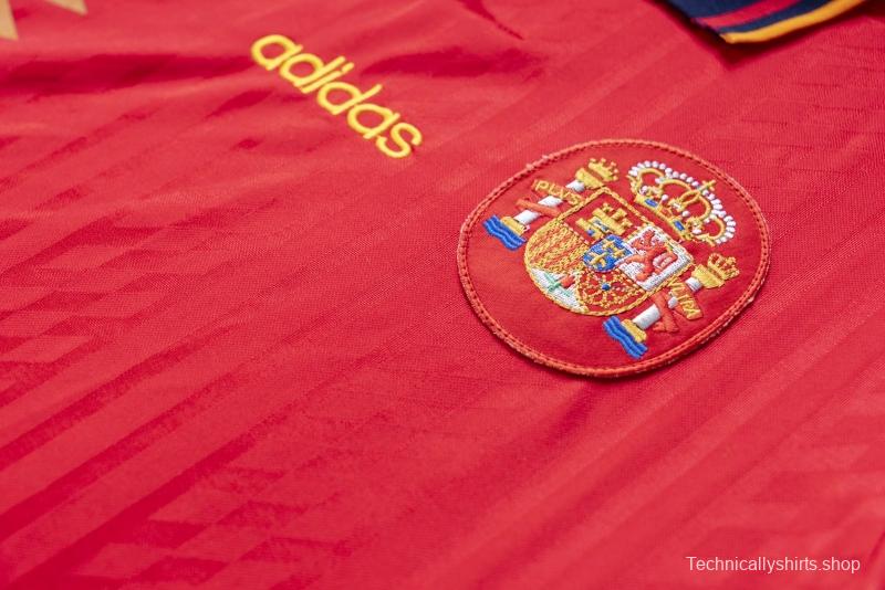 Retro 1994 Spain Home Soccer Jersey