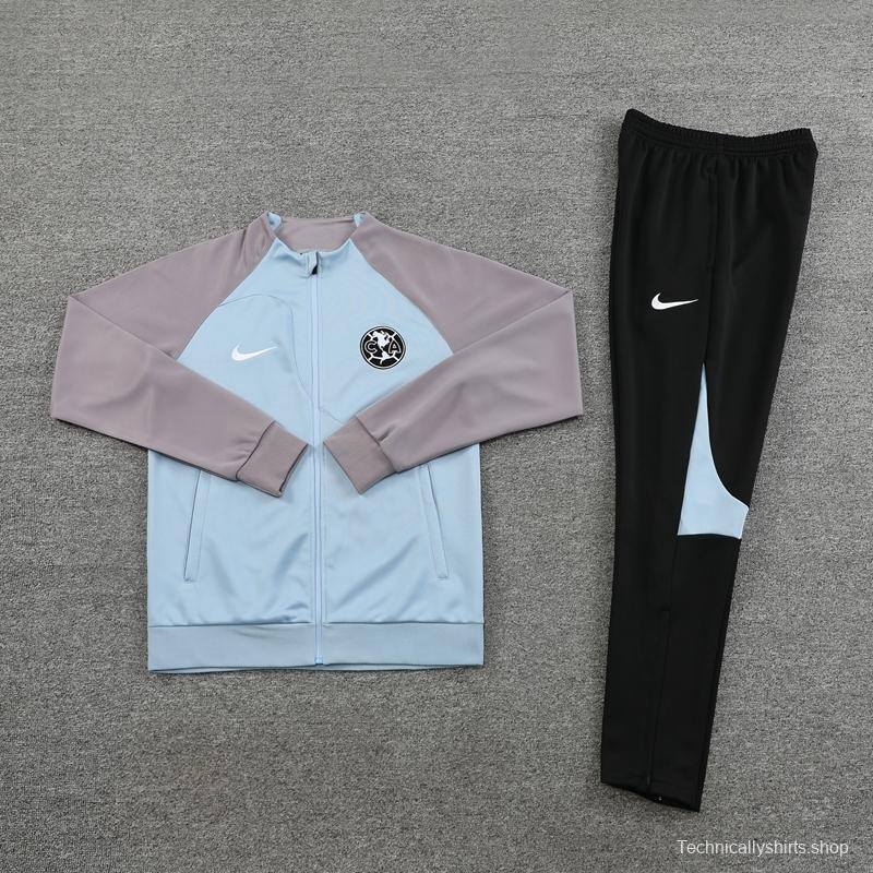 2022 Pumas Blue Gray Full Zipper Tracksuit