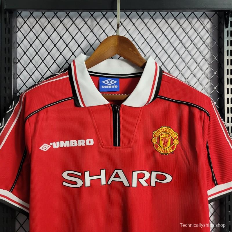 Retro 98-99 Manchester United Home Jersey