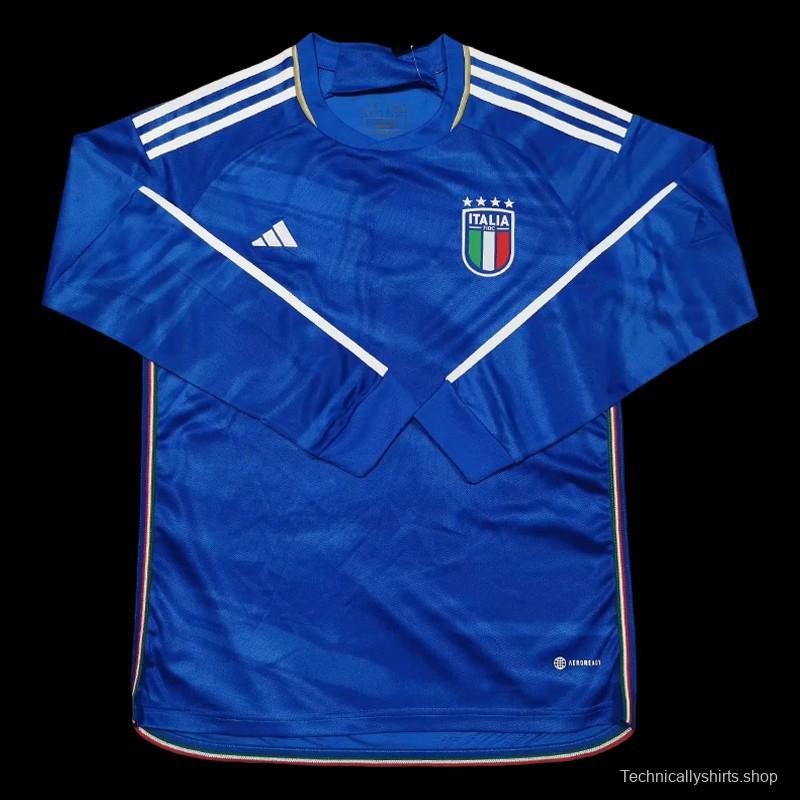 2023 Italy Home Long Sleeve Jersey