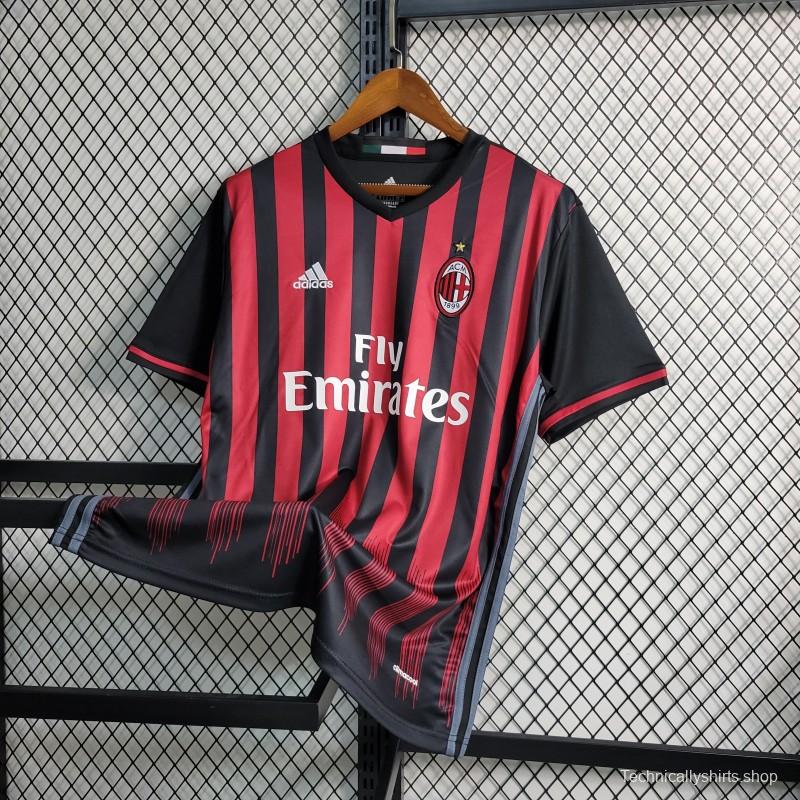 Retro 16-17 AC Milan Home Soccer Jersey