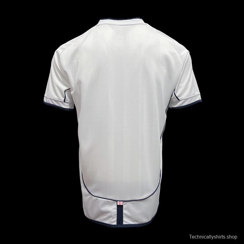 Retro 2002 England Home Soccer Jersey