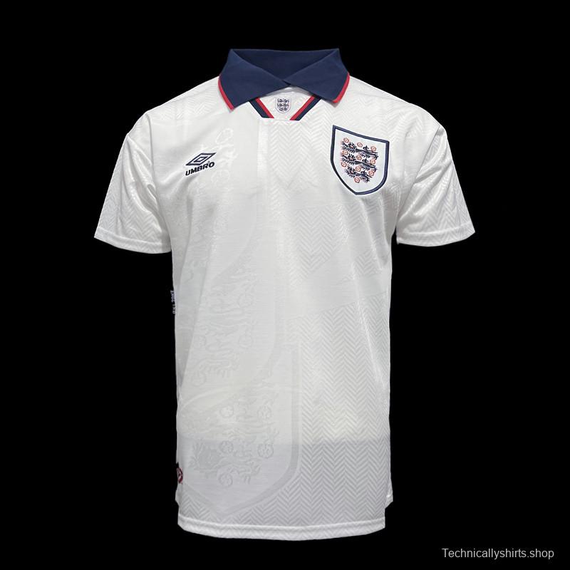 Retro 94/95 England At Home Soccer Jersey