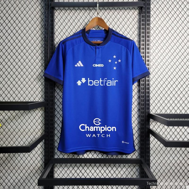 23/24 Cruzeiro Home Jersey +all Sponsors