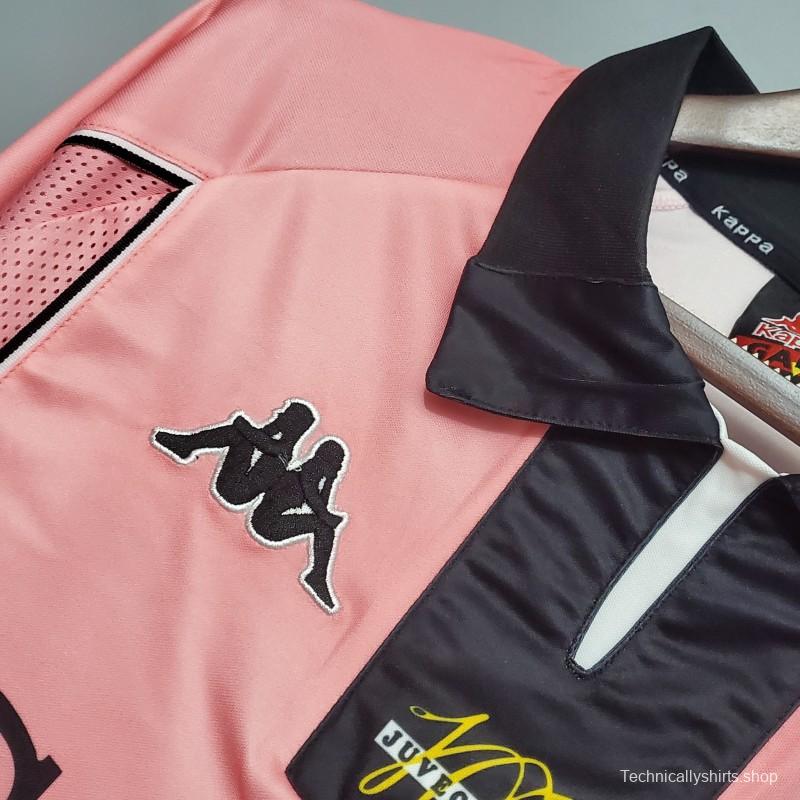 Retro 97/98 Juventus Away Pink Long Sleeve Jersey