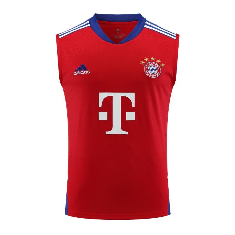 23-24 Bayern Munich Red/Blue Vest Jersey+Shorts