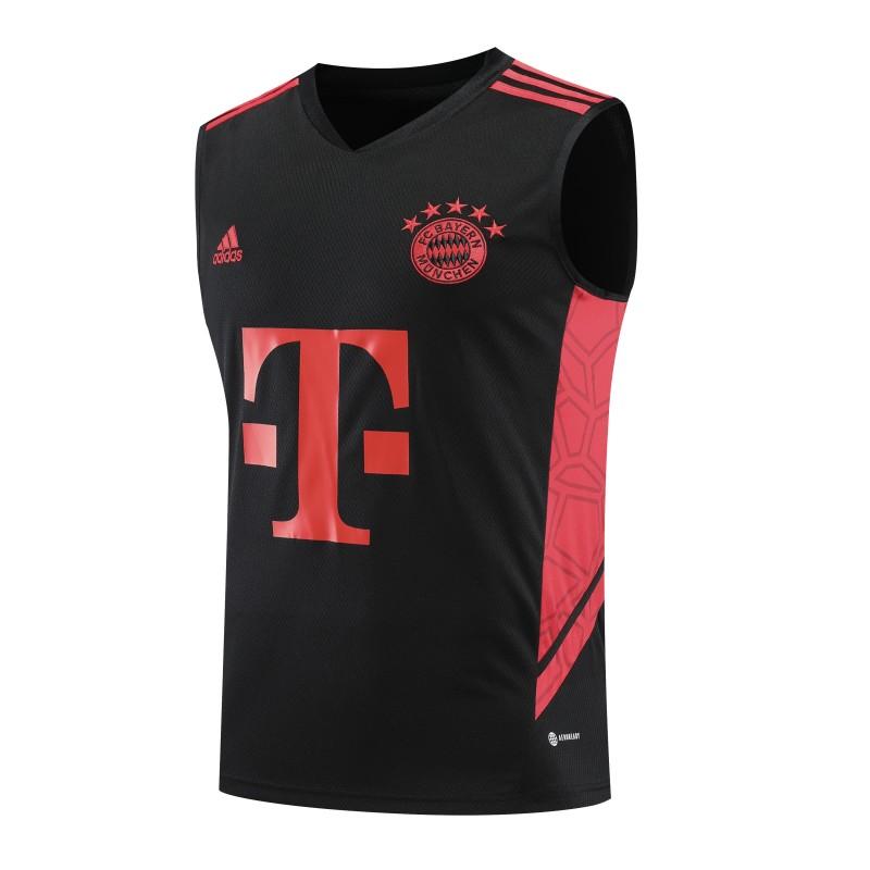 23-24 Bayern Munich Black Red Vest Jersey+Shorts