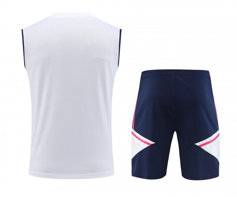 23-24 Arsenal White/Navy Vest Jersey+Shorts