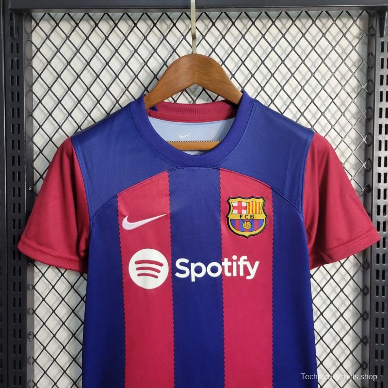 23-24 KIDS Barcelona Home Jersey