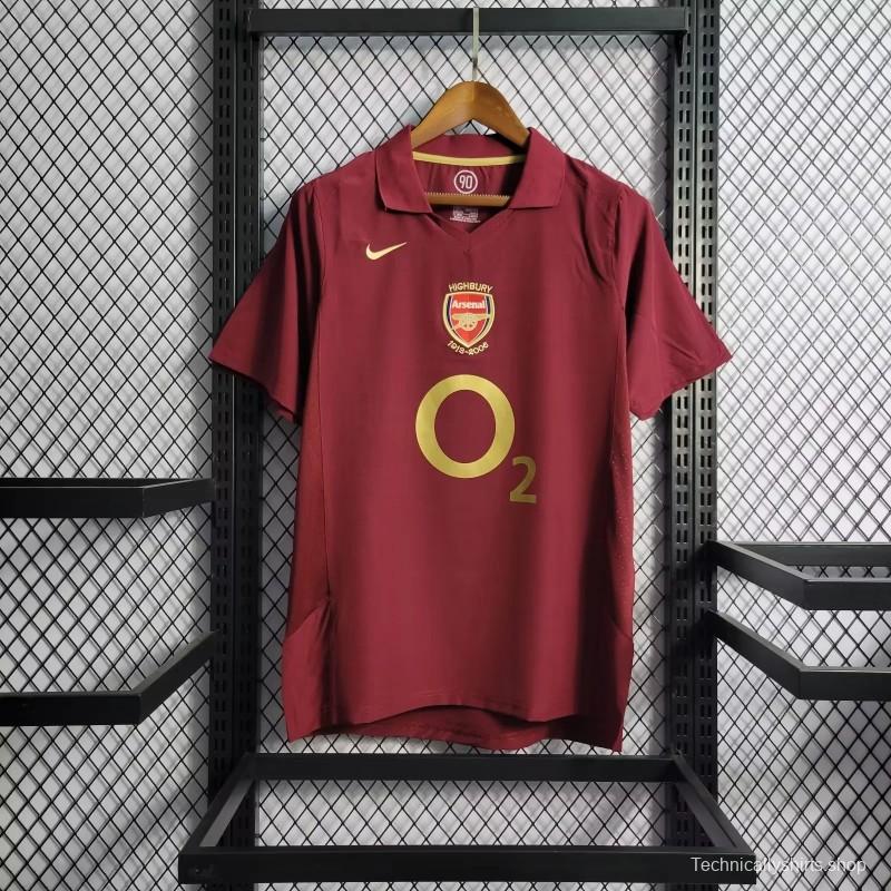 Retro 05/06 Arsenal Home Jersey