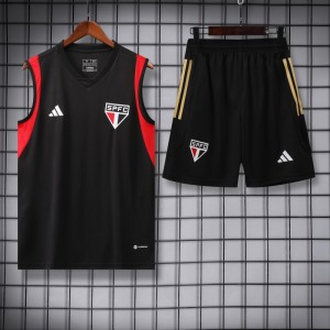 23-24 Sao Paulo Black Vest Jersey+Shorts