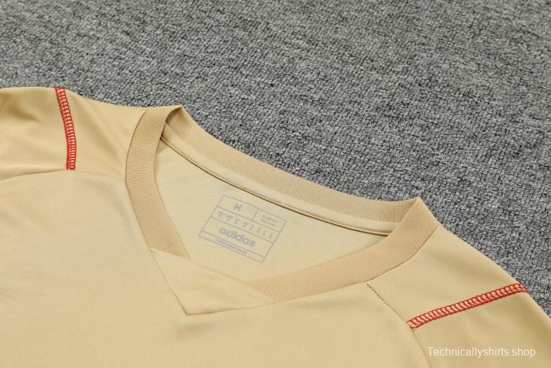 23-24 Sao Paulo Beige Short Sleeve Jersey+Shorts