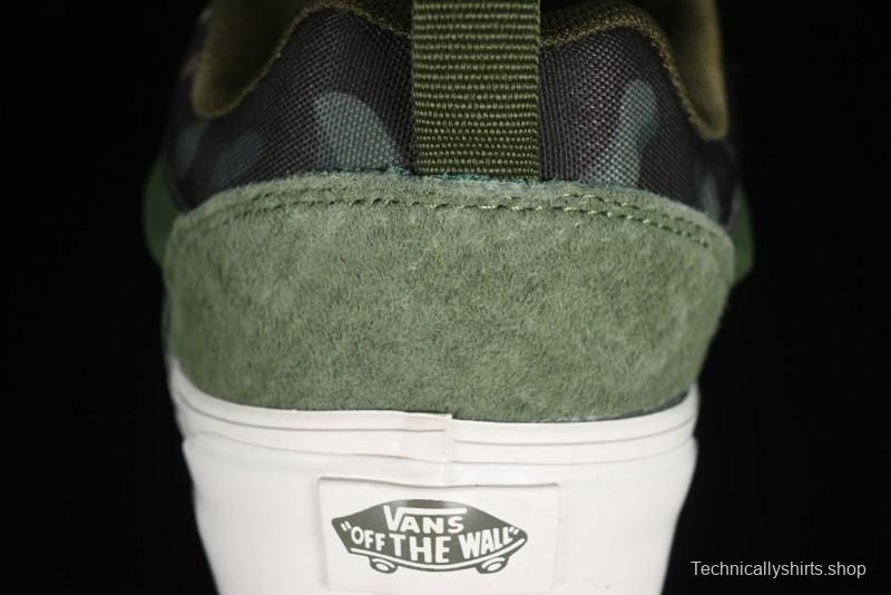 Vans Classics Knu Skool Camo Army Green Chunky Tongue Platform Sneakers - VN0007QC0WD