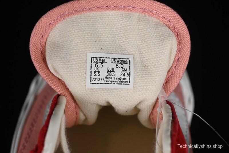 Vans Old Skool Reissue 136 High-End Pink Canvas Vulcanized Shoes with Detachable Lightweight Anti-Fatigue Insole - VN000MT6DWB