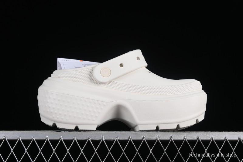 Crocs Classic Clog Retro Beach Sandals with Adjustable Heel Strap and Thick Sole - B.D4