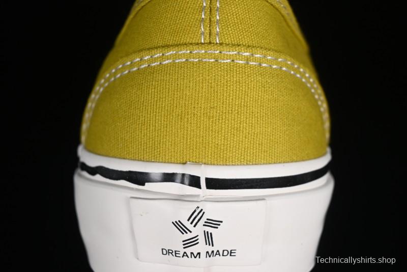 Kamiya Vulcanize Sneaker 23AW High-End Line Dissolved Yellow Canvas Shoes with Smiley Face Print Low-Top - M.C3