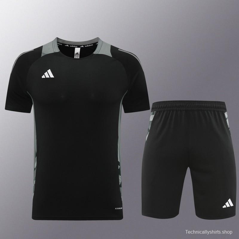 24/25 Adidas Black Short Sleeve Jersey+Shorts