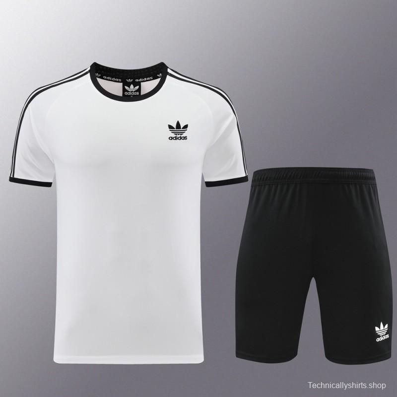 24/25 Adidas Original White Short Sleeve Jersey+Shorts