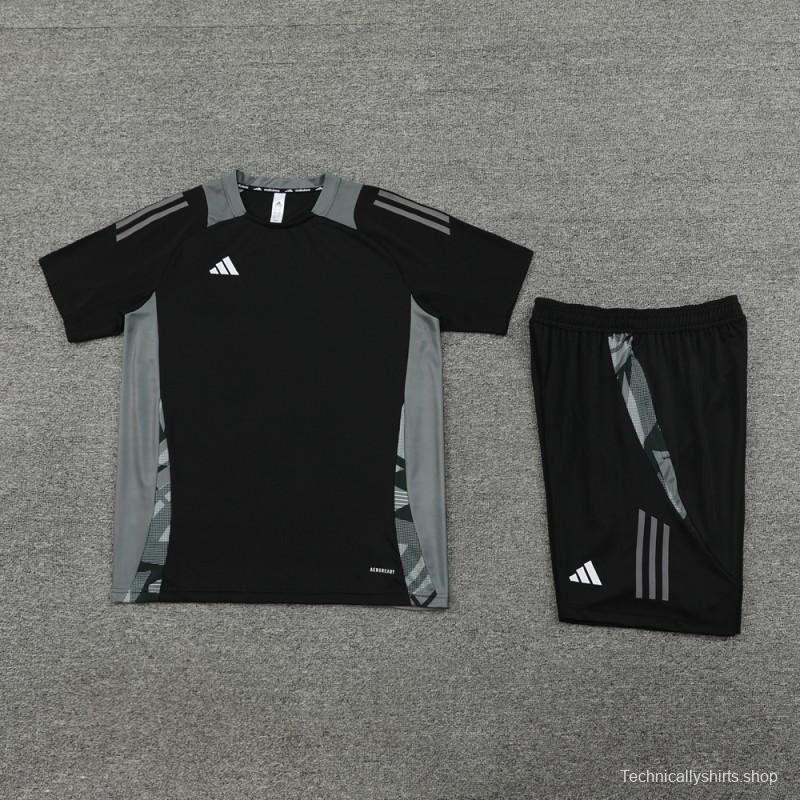 24/25 Adidas Black Short Sleeve Jersey+Shorts