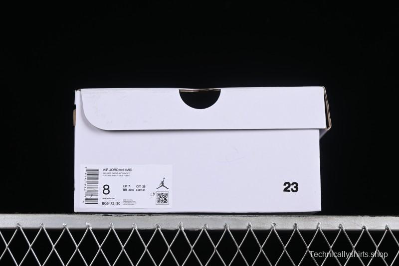 Nike Air Jordan 1 Mid AJ1 Basketball Shoes in Fresh Warm Green - BQ6472-130