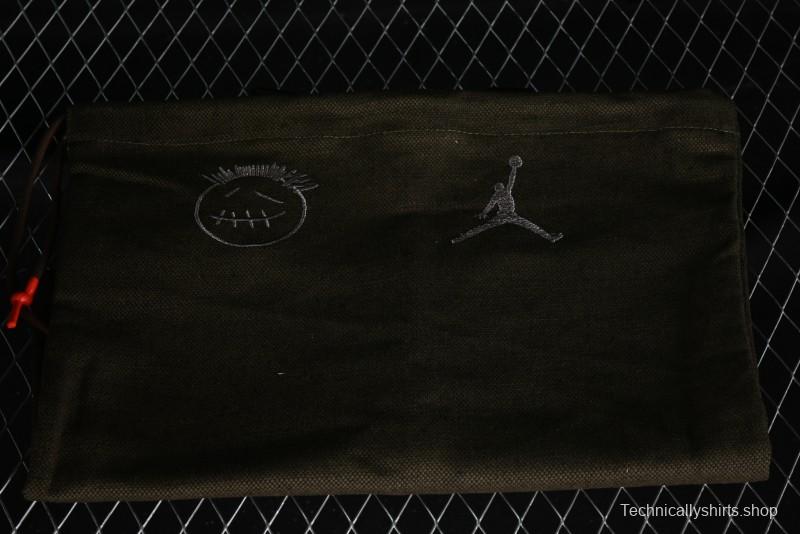 Nike Travis Scott x Jordan Cut The Check AJ1 Basketball Shoes with Velcro Design - FZ8117-100