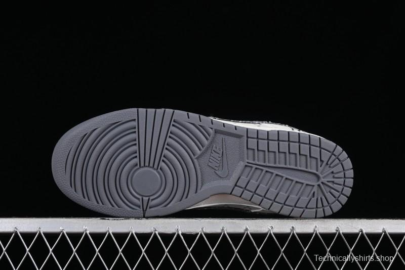 Nike SB Dunk Low MLB Collaboration - Grey Denim Anniversary Custom Low-Top Casual Skate Shoes - DQ1098-347