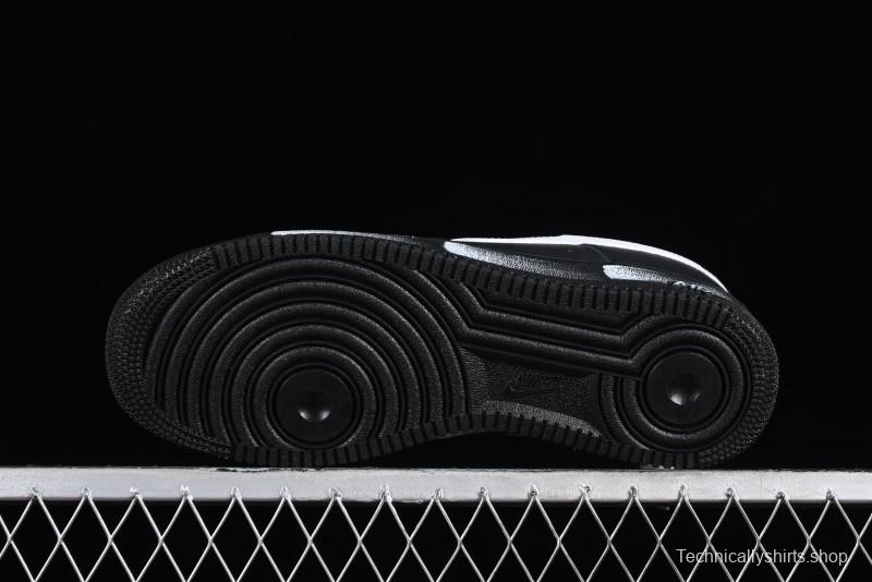 Nike Air Force 1 '07 Low Classic Black White Swoosh Casual Sneakers - FZ0627-010