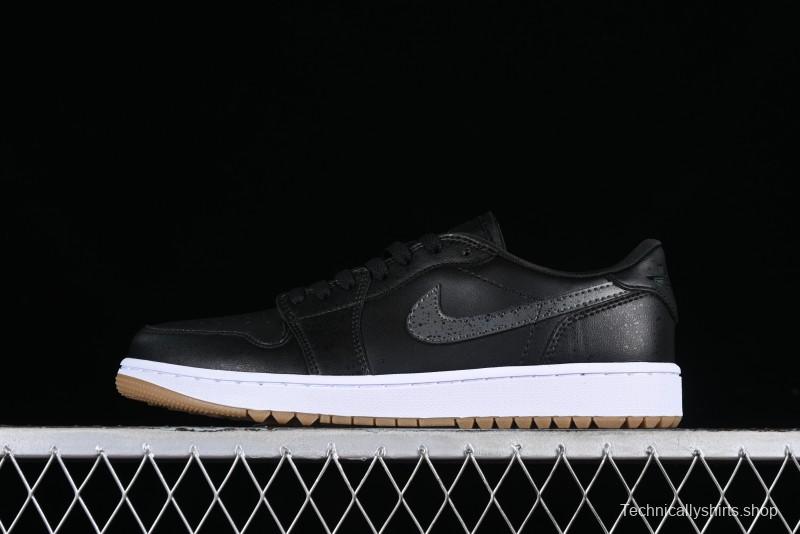 Nike Air Jordan 1 Low Golf Shoes Black Snake Pattern - DD9315-005