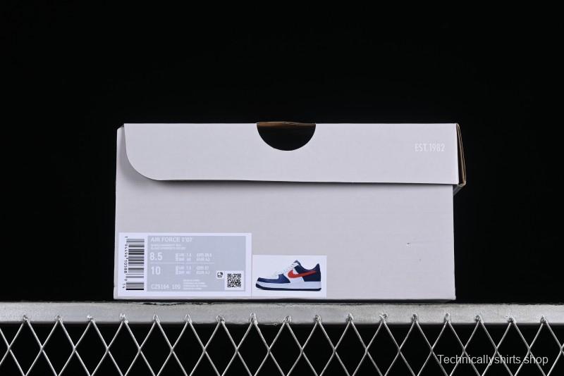 Nike Air Force 1 '07 Low White Blue Red Casual Shoes - CZ9164-100