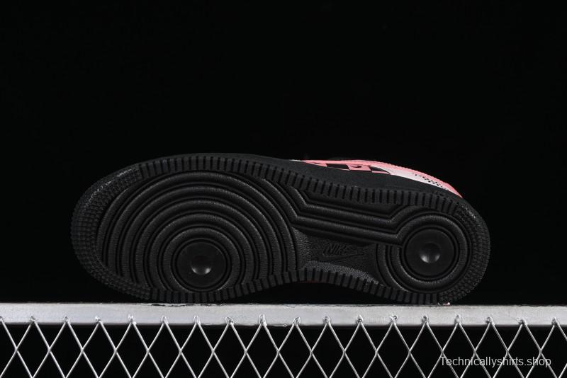 Nike Air Force 1 '07 Low Custom Anime Theme Black Sugar Heart Casual Sneakers with Lace-Up - ZH0316-012