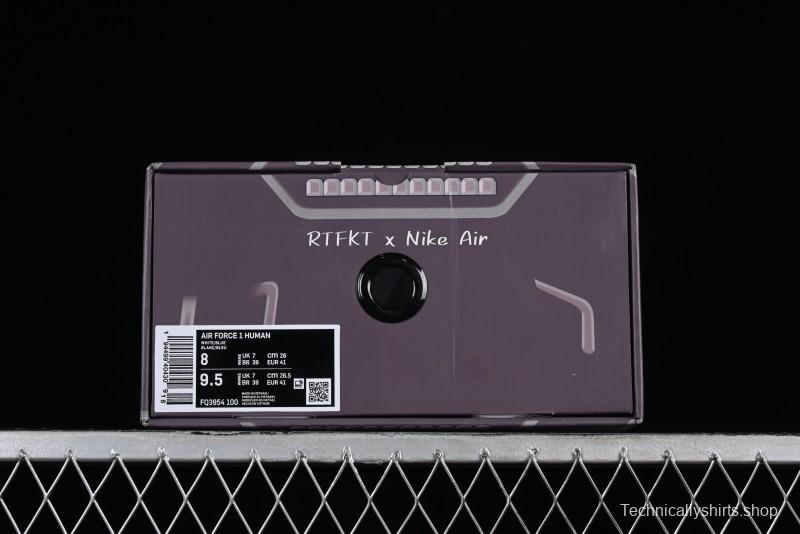 Nike RTFKT x Nike Air Force 1 Low Casual Sneakers with Full-Length Air Cushion - FQ3954-100