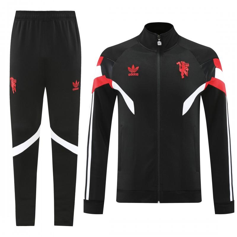 24/25 Manchester United Black Full Zipper Jacket +Long Pants