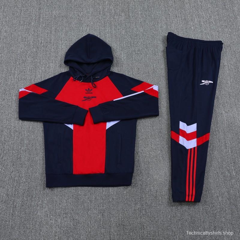 24/25 Arsenal Red/Navy Hoodie Jacket +Long Pants