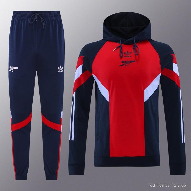 24/25 Arsenal Red/Navy Hoodie Jacket +Long Pants