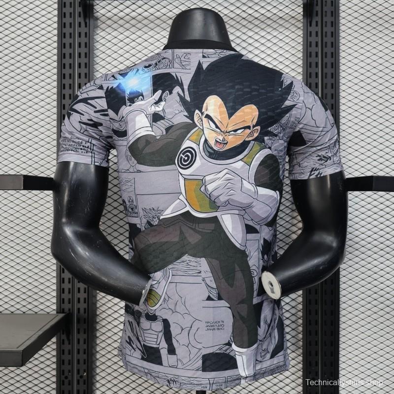 Player Version 2025 Japan National Team Dragon Ball Z Vegeta Grey with Anime Graphic Jersey