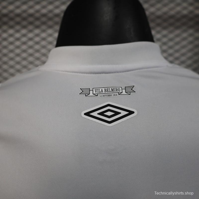 Player Version 25/26 Santos Home Jersey With Sponsors