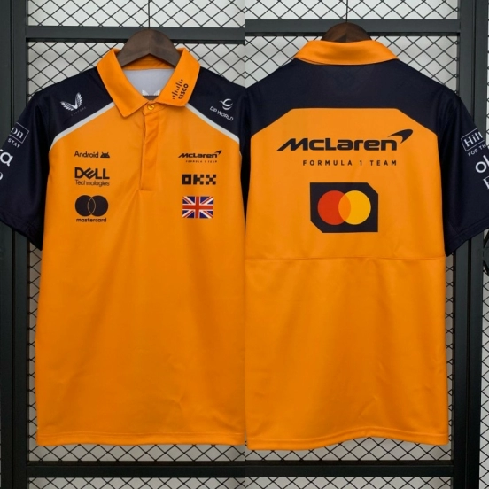 2025 Polo F1 Formula  Orange Mclaren  Jersey