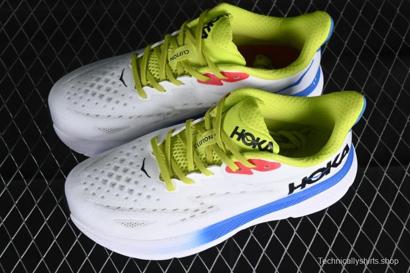 HOKA ONE ONE Clifton 9 Lightweight Knit Mesh Running Shoes with Enhanced Cushioning - 1127895 BVR