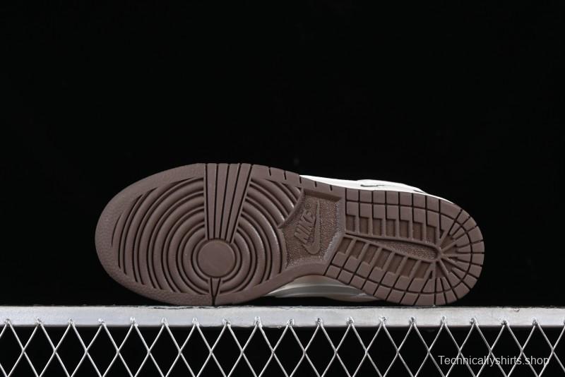 Nike SB Dunk Low BAPE Collaboration Anniversary Edition - White with Brown Swoosh Low-Top Casual Skate Shoes - XD6188-019