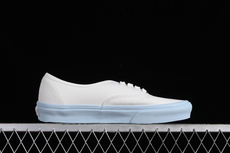 Vans Authentic White Blue Canvas Skate Shoes - VN0009PVEAK