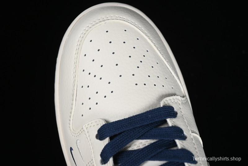 Stussy x Nike SB Dunk Low Anniversary Custom Sneakers with Blue Swoosh - DQ1098-379