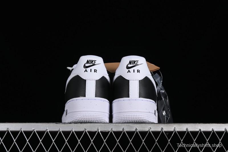 Nike Air Force 1 '07 Low Black White Broken Hook Casual Sneakers - HF9096-100