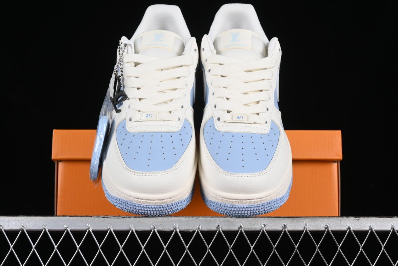 Nike Air Force 1 '07 Low LV Collaboration - Off White Ice Blue Casual Sneakers BB9599-203