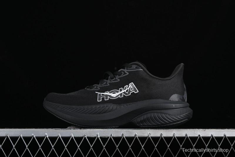 HOKA ONE ONE MACH 6 Flagship Racing Shoes with Carbon Plate Technology and Asymmetric Design - 114791 BLACK