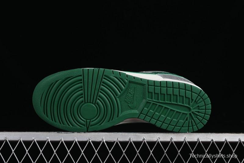 Nike SB Dunk Low Gucci Collaboration - Double G Grey Green Swoosh Anniversary Custom Low-Top Casual Skate Shoes - SF1588-134